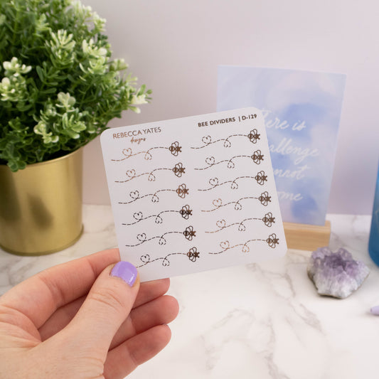 BEE DIVIDERS - FOILED STICKER SHEET