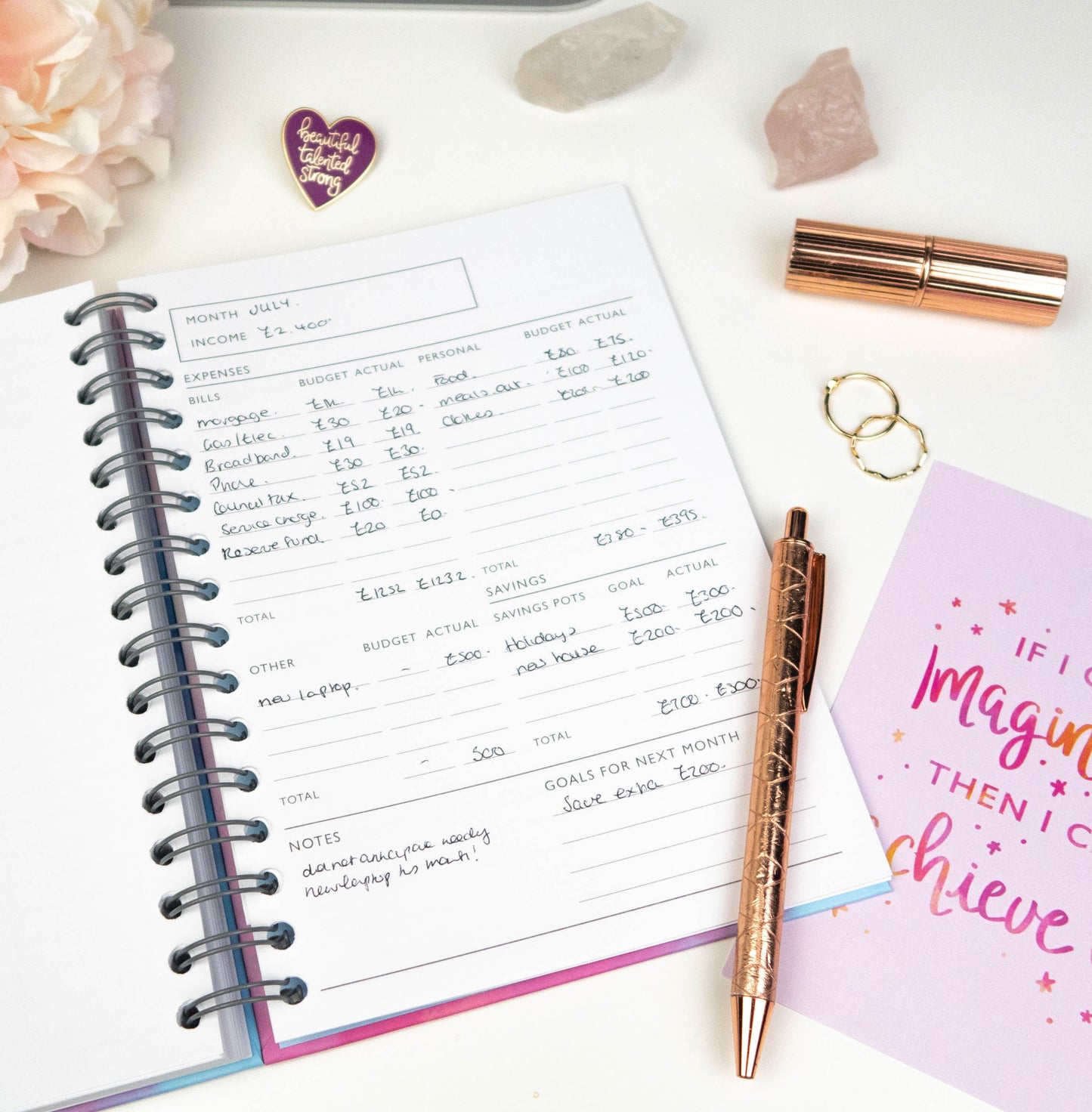 HEART PLANNER- PERSONALISED PLANNER