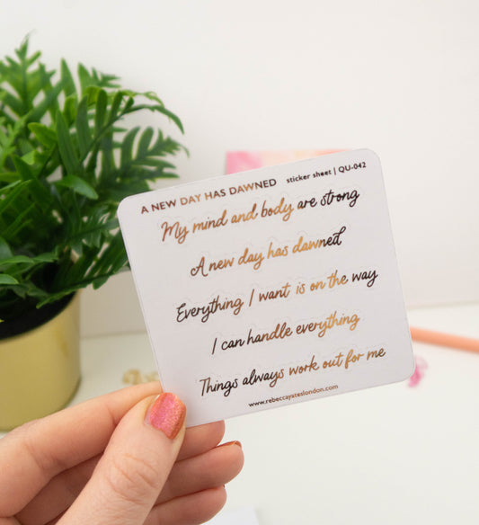 EVERYTHING I WANT IS ON THE WAY - FOILED QUOTES STICKER SHEET