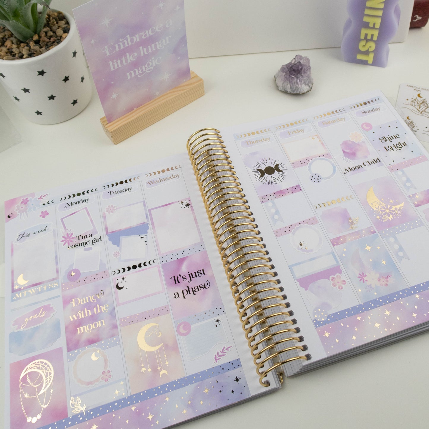 DANCE WITH THE MOON - VERTICAL PLANNER WEEKLY KIT