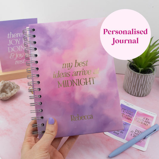 MY BEST IDEAS ARRIVE AT MIDNIGHT - LUXE PERSONALISED JOURNAL