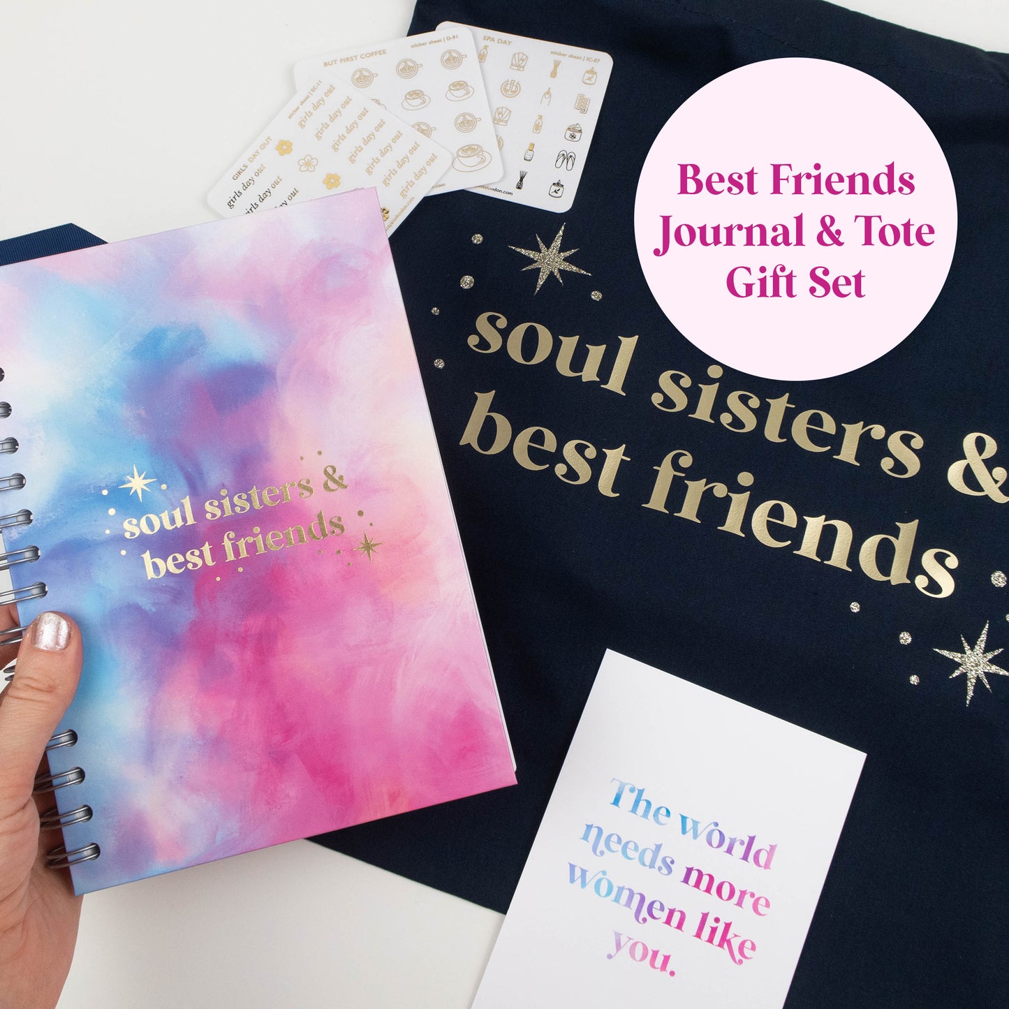 BEST FRIENDS PERSONALISED JOURNAL & TOTE GIFT SET