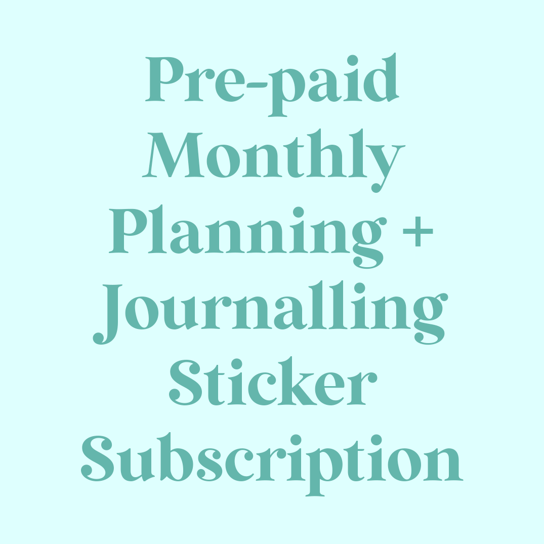 PRE-PAID PLANNING + JOURNALLING STICKER DUO SUBSCRIPTION