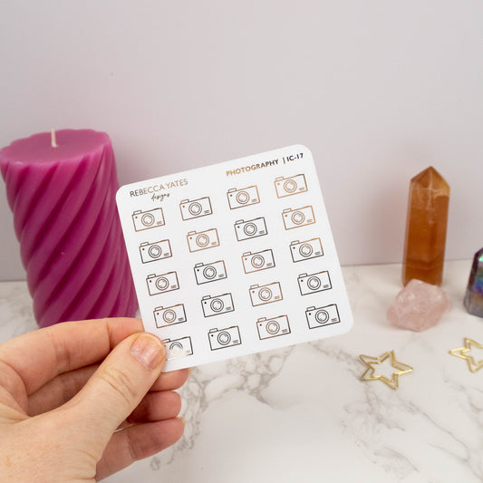 PHOTOGRAPHY - FOILED ICON PLANNER STICKERS