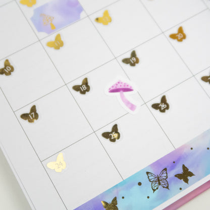 BUTTERFLY NUMBERS - FOILED PLANNER STICKERS