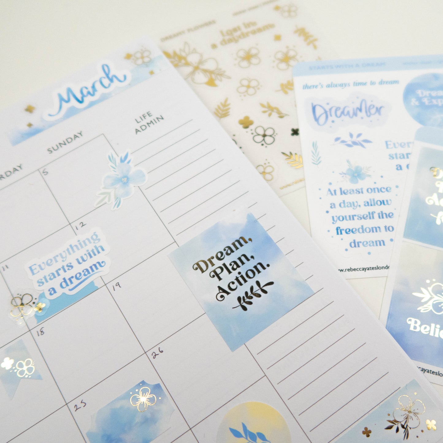 DAYDREAM - FOILED PLANNER STICKER QUOTES