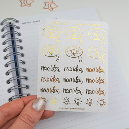 NEW IDEAS - FOILED STICKER SHEET